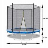 trampolina-ogrodowa-252cm-z-siatka-drabinka-fit-net-stan-nowy