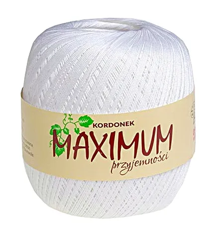 Kordonek MAXIMUM -Bawełna 100g / 565m - kol. 01