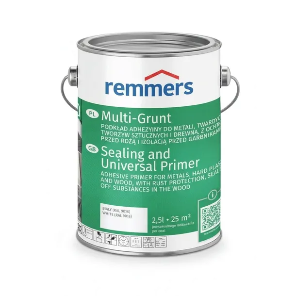 Remmers Multi-Grunt 2,5l podkład Izolant do Drewna pod farbę kryjącą Biały