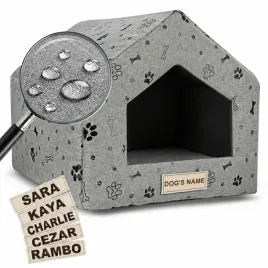 personalizowane-legowisko-domek-dla-psa-50x40-cm-wodoodporne-lapy-czarne