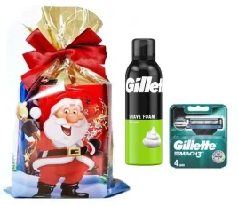 zestaw-prezentowy-gillette-mach-3-pianka-do-golenia-nozyki-4szt