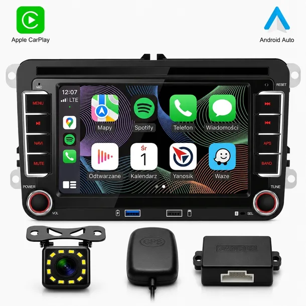 RADIO SAMOCHODOWE Android Auto CarPlay VOLKSWAGEN PASSAT CADDY GOLF TOURAN