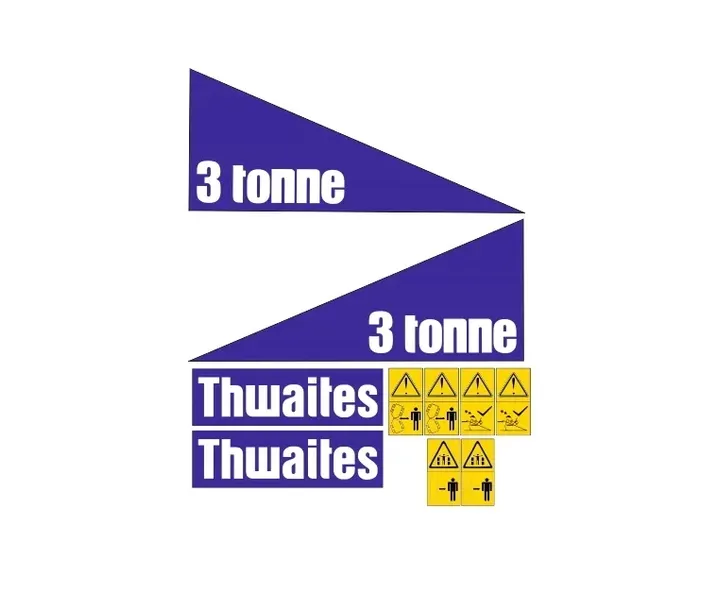 Naklejki oklejenie naklejka - THWAITES 3 TONNE