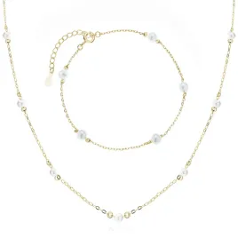 delikatny-pozlacany-srebrny-komplet-choker-jasne-kulki-perly-perelki