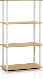 regal-furinno-uniwersalny-bezowy-bialy-4-poziomowy