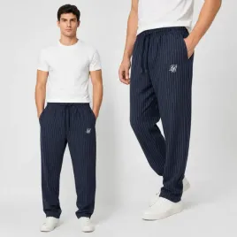 spodnie-meskie-siksilk-eleganckie-prazkowane-casual-joggery-granatowe-l
