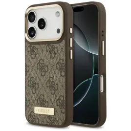 etui-do-iphone-17-pro-guess-4g-logo-plate-magsafe-brazowy