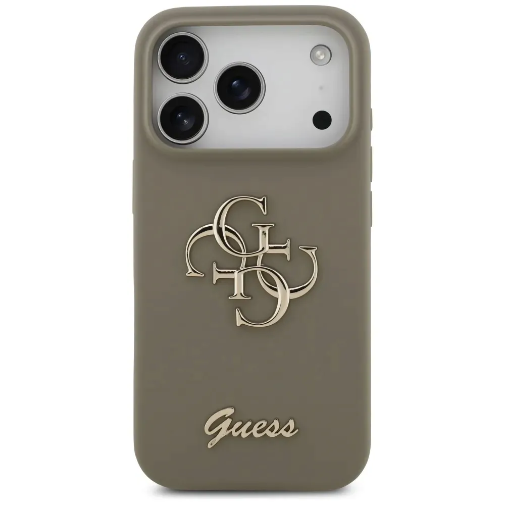 etui-do-iphone-17-pro-guess-silicone-big-4g-script-brazowy