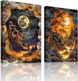 obrazy-na-plotnie-abstrakcyjne-chinskie-zestaw-2-sztuki-40x60-cm