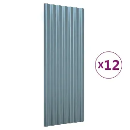 12-czesciowy-zestaw-paneli-dachowych-100-x-36-cm-szary-stal-ocynkowana