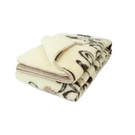 koldra-welniana-180x200-sofio-kremowa-z-brazowym-ornamentem