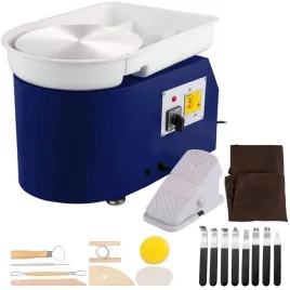 kolo-garncarskie-cm-maszyna-ceramiczna-350-w-28-cm-pedal-nozny-niebieskie