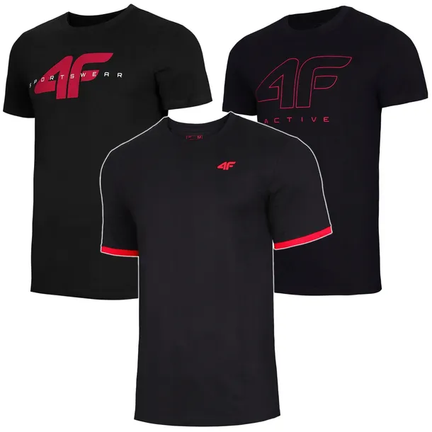 Koszulka męska 4F komplet 3 szt. t-shirt podkoszulek zestaw TZ54 XL