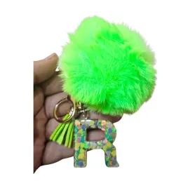brelok-do-kluczy-literka-r-pompon-zielony-zawieszka-prezent-alfabet