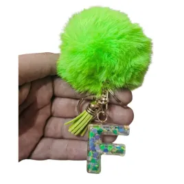 brelok-do-kluczy-literka-f-pompon-zielony-zawieszka-prezent-alfabet