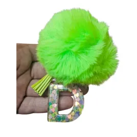brelok-do-kluczy-literka-d-pompon-zielony-zawieszka-prezent-alfabet
