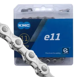 kmc-e11-lancuch-e-bike-11-rzedowy-122-ogniw-srebrny-box-stal