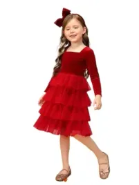shein-sukienka-dziecieca-czerwona-welur-98-104-loo
