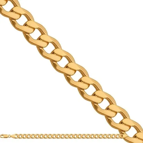Łańcuszek złoty 585 splot pancerka płaska ze ściętymi bokami 50cm 3mm 3,40g