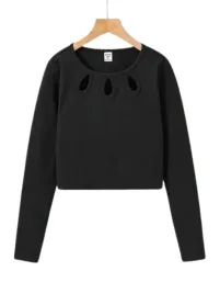 shein-bluzka-czarna-dziewczeca-prazki-164-llb