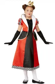 smiffys-stroj-krolowej-kier-dziewczecy-czerwony-128cm-j2a