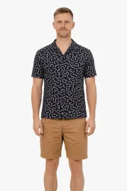 picture-czarna-koszula-casual-z-wzorem-geometrycznym-krotki-rekaw-l-i3a