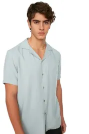 trendyol-meska-zielona-koszula-casual-z-krotkim-rekawem-xl-5-a