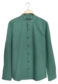 trendyol-meska-zielona-koszula-casual-z-kolnierzykiem-stojka-m-5-a
