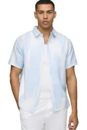 boohooman-meska-koszula-casual-krotki-rekaw-niebiesko-biala-wzory-xl-z3a