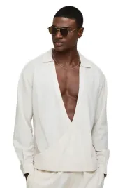 boohooman-koszula-meska-casual-bezowa-dlugi-rekaw-kolnierzyk-xl-z3a