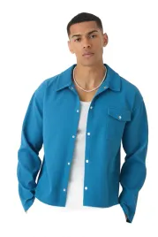 boohooman-meska-koszula-casual-niebieska-z-napami-i-kieszenia-l-z3a