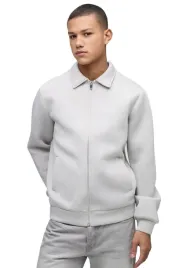 boohooman-koszula-meska-casual-szara-z-zamkiem-i-kolnierzykiem-l-z3a