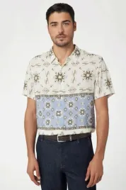 guess-meska-koszula-casual-wiskoza-krotki-rekaw-kolnierzyk-m-gla