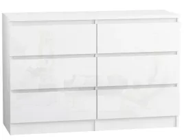 komoda-120-cm-6-szuflad-korpus-bialy-mat-fronty-polysk