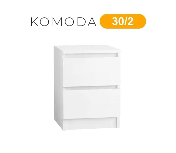 komoda-30-cm-2-szuflady-biala-stan-nowy