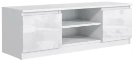 komoda-rtv-120cm-2-szafki-polka-korpus-bialy-mat-fronty-polysk