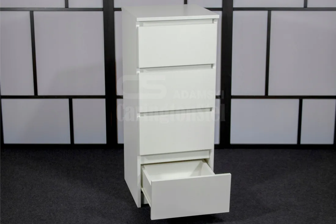 komoda-40-cm-4-szuflady-biala-stan-nowy