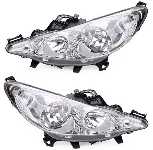 Reflektory lampy Peugeot 207 06-13 TYC komplet + silniczki