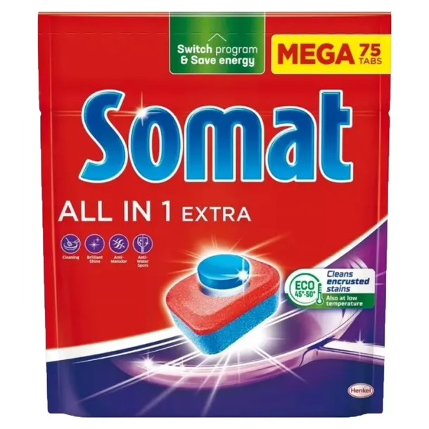 Tabletki Kapsułki do zmywarki Somat All in One Extra XXXL - 75 szt.