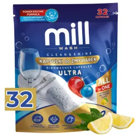 mill-kapsulki-do-zmywarki-cytrynowe-ultra-cleanandshine-all-in-one-32-szt