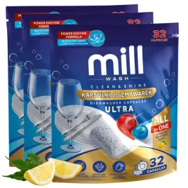 3x-kapsulki-do-zmywarki-mill-wash-ultra-cleanandshine-all-in-one-cytryna-32sz