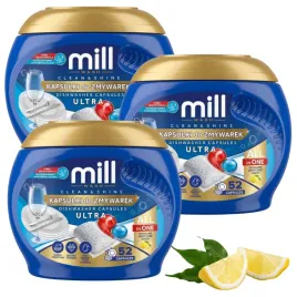 3x-mill-kapsulki-do-zmywarki-cytrynowe-ultra-cleanandshine-all-in-one-52-szt