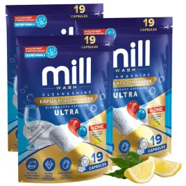 3x-kapsulki-do-zmywarki-mill-wash-ultra-cleanandshine-zestaw-na-57-cykli