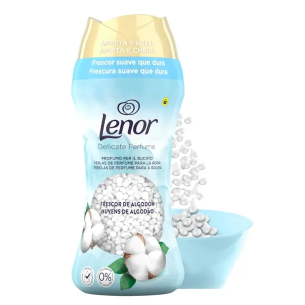 Perełki LENOR Do Prania Ubrań Ręczników Pościeli Zapach Bawełna Cotton 195g