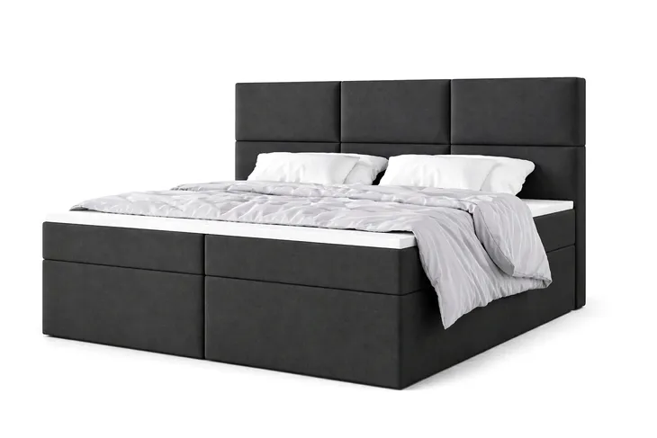 Łóżko kontynentalne 160x200 DREAM2 tapicerowane z wbudowanym materacem