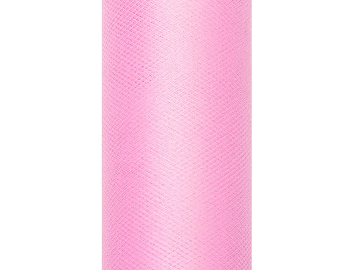 Tiul gładki różowy - 30 cm x 9 metrów - 1 szt.