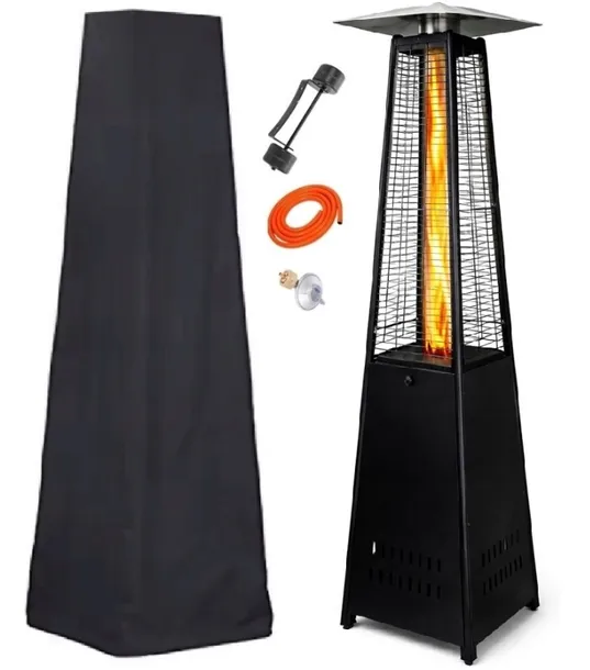 Parasol grzewczy Promiennik Gazowy Ogrodowy Ogrzewacz 12 KW CZARNY 180cm