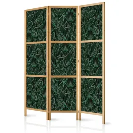 parawan-japonski-panelowy-3-czesci-zielone-liscie-rosliny-styl-boho-135x172