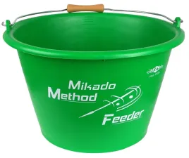 mikado-wiadro-wedkarskie-do-zanet-i-pellteu-method-feeder-mocne-zielone-17l