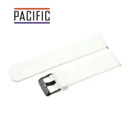 pasek-silikonowy-pacific-20-mm-u15-bialy-z-teleskopami-czarna-sprzaczka